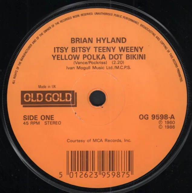 The Number Ones: Brian Hyland's “Itsy Bitsy Teenie Weenie Yellow