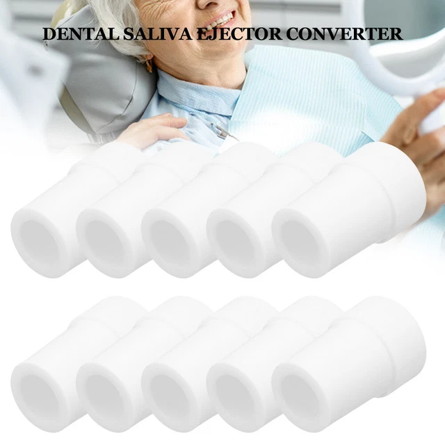 10pcs Dental Saliva Suction Ejector Strong To Weak Tube Converter Connector Hbh