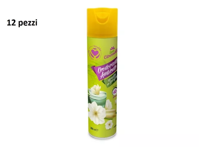 Set 12 Pz Deodorante Per Ambiente Spray Profumo Casa 300ml Citronella dfh
