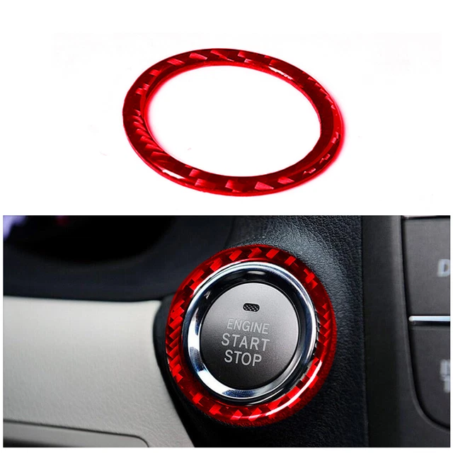 Red Carbon Fiber Engine Start Stop Button Ring Trim For Lexus IS250 2006-2012