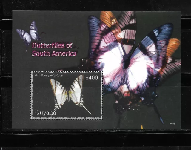 Guyana 2006, Hoja Bloque - Fauna - Mariposas. Mnh.