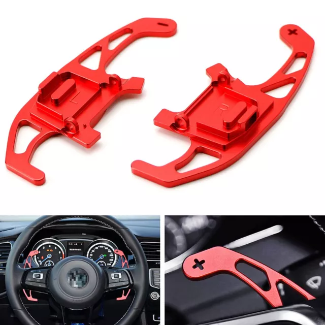 Extension changement palette volant aluminium rouge remplacer pour MK7 Golf/GTI