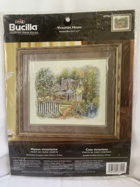 Victorian house Plaid Bucilla Counted Cross Stitch Kit 43741