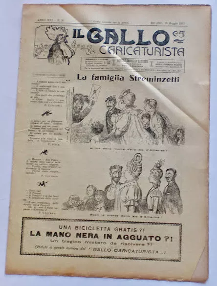 Satira Caricature - Il Gallo Caricaturista - Anno XXI - N° 20 - Maggio 1912