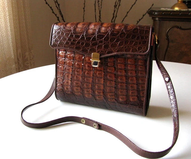 Damen Handtasche Echte Krokodilleder Tasche Gebraucht ECHTE