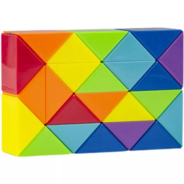 Magic Rule Snake multi-color 3D puzzle gam Cube Twist Transformable Kid Pu*w LR1