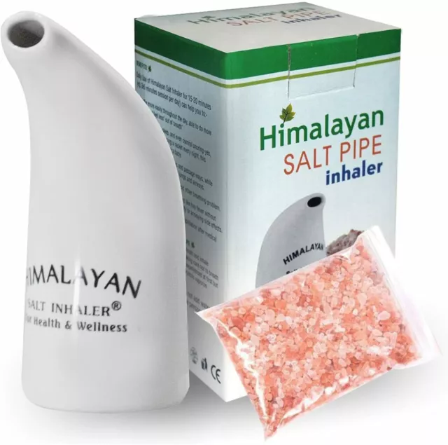 100% Natural Himalayan Salt Pipe/Inhaler + Free Salt CE Certified