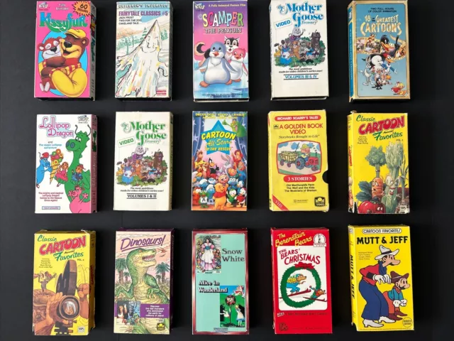 Vintage Lot Of 15 VHS Kids Cartoons And Shows Cartoon All Star To The Rescue Etc