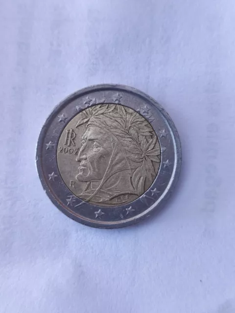 Moneda de 2 Euros Italia 2002 Dante Alighieri.