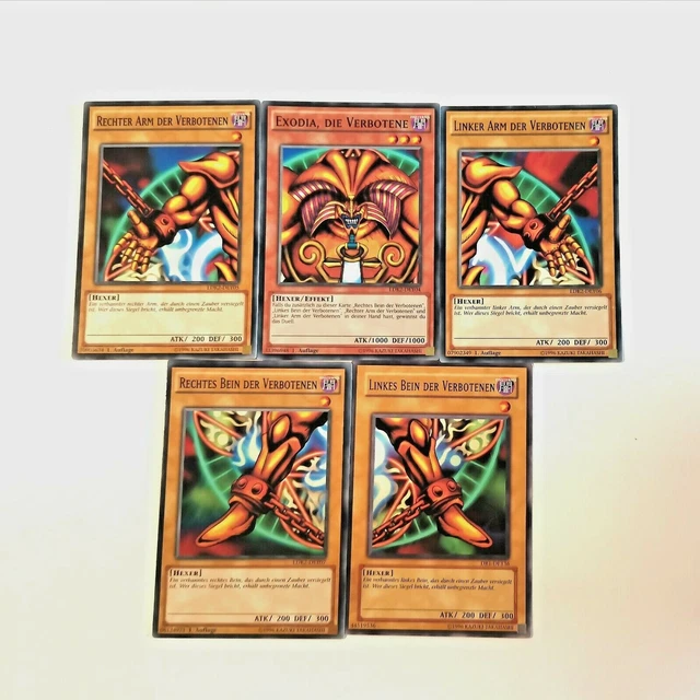 🔥 YUGIOH KARTEN! Exodia, die verbotene komplettes Set! Deutsch! 5 Karten! 🔥 EUR 11,99