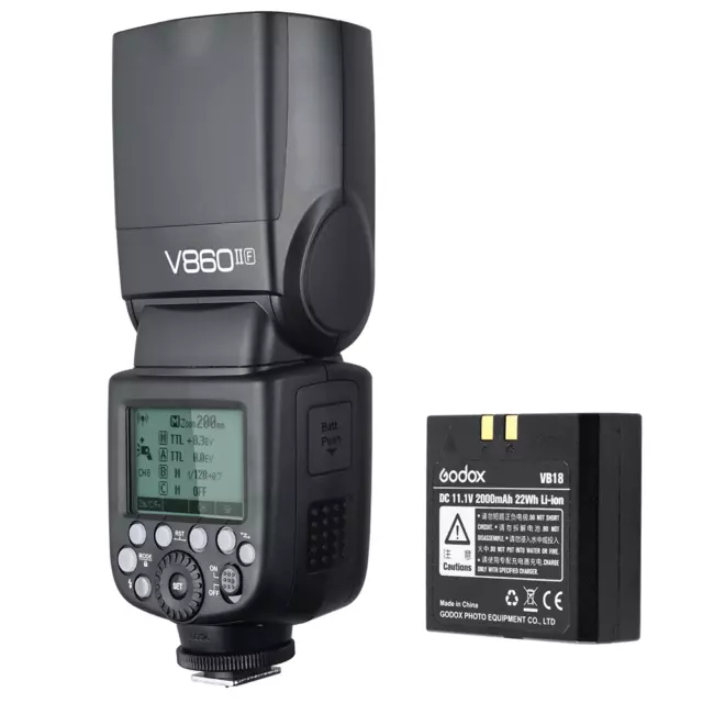 Godox V860II-F TTL HSS 2.4G Camera Flash Speedlite Li-ion Battery For Fujifilm