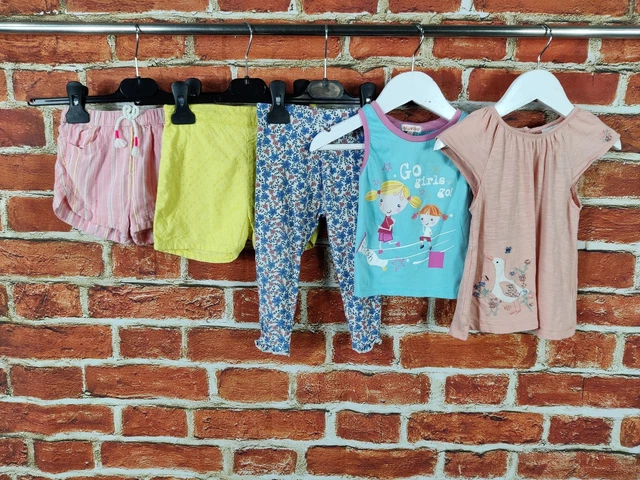 Baby Girls Bundle Age 12-18 Months H&M Next M&S T-Shirts Shorts Leggings 86Cm