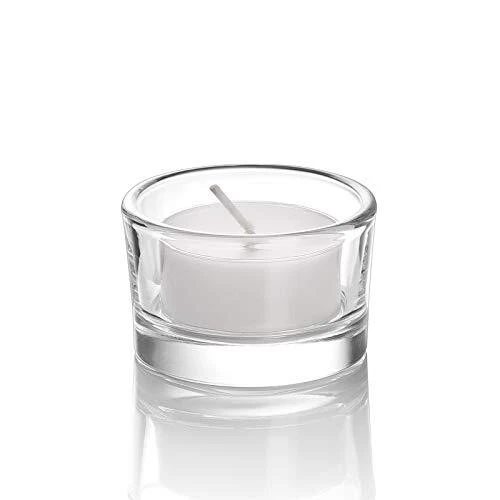 Clear Tealight Candle Holders - Set of 18, Round Glass Candle Holder, ...