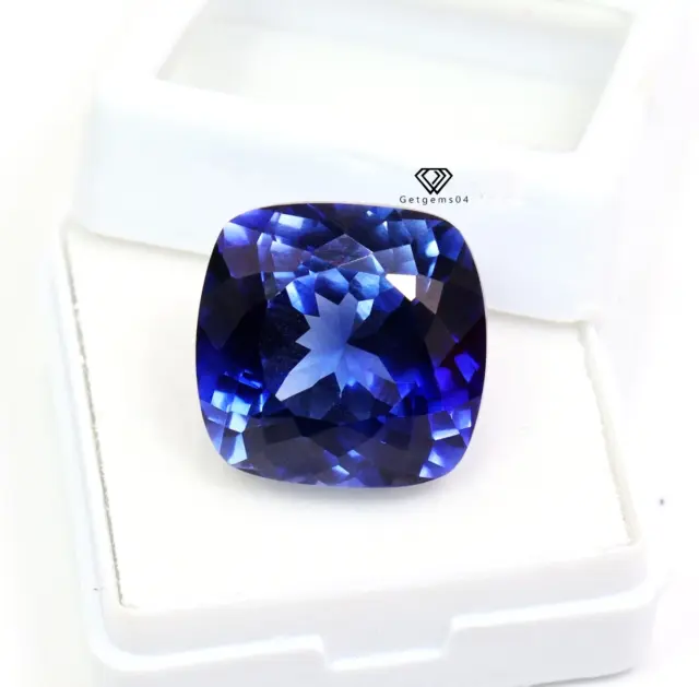 GIE Certified KASHMIR Blue Sapphire 17.70 Ct. Natural Untreated CUSHION CUT Gems