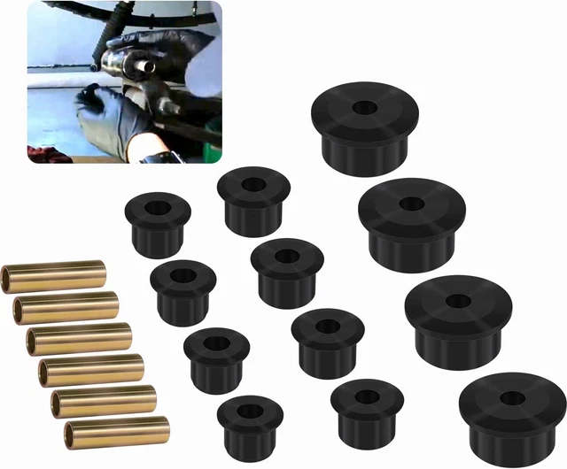 2.2109G KJ02008BK Polyurethane Rear Leaf Spring Eye & Shackle Bushings Kit Jeep