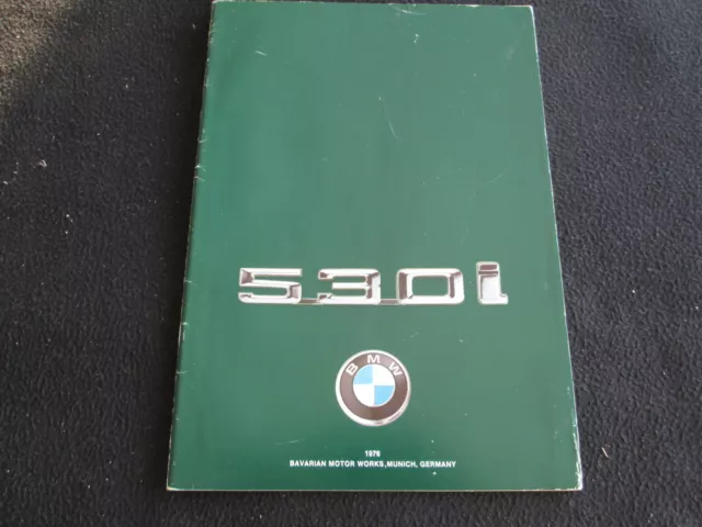 1976 BMW 5 Series 530i Detailed Brochure E12 US Prestige Sales Catalog 530 i