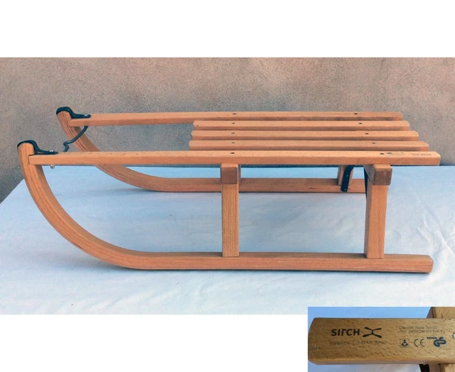 Luge En Bois Ancienne "Davoser No Ski" - Vintage, Pour Décoration Chalet Ou Sport D'hiver