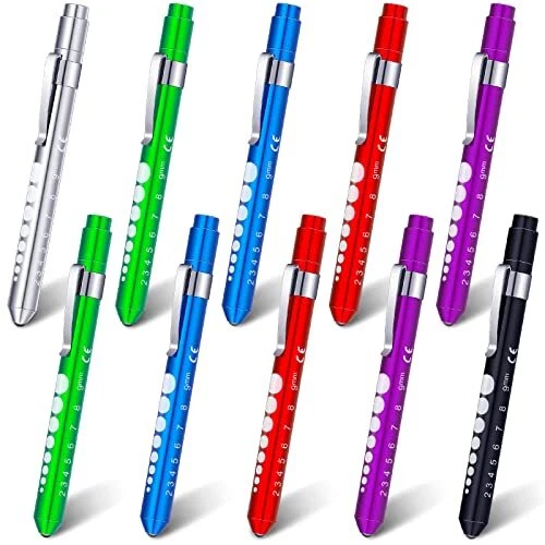 Penlight for Nurses Pen Torch Light Reusable LED Penlight with Pupil Gauge