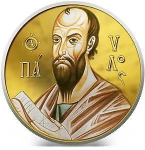 Niue 2010 $2 Apostles Peter and Paul 2x1oz GOLD Plating Silver Coin Set 2