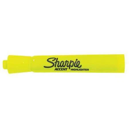 SHARPIE MK601FYE Sharpie Accent® Highlighters, Fluorescent Yellow, 12/Case