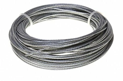 SET 100m cable 4mm acier inox cordage torons: 7x7 + 6 serre-câbles