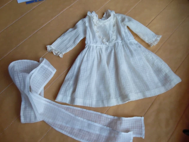 Robe Ancienne Pour Poupée Porcelaine – Steiner SFBJ, Tenue Vintage