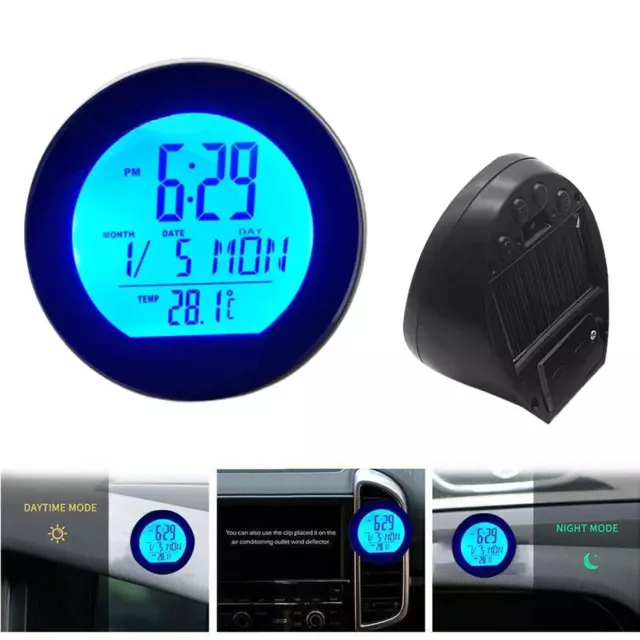 Car Digital Thermometer Clock Can Switch Between Fahrenheit Celsius M4L6 P8R7