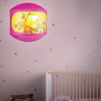 EGLO Oiseau Enfants Jeu Chambre Bois Hiboux Éclairage Fille Plafonniers Rose 