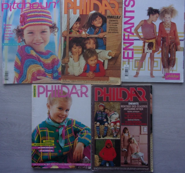 Lot De 5 Catalogues De Tricot Anciens - Katia, Bergère De France, Phildar, Ideal Tricot