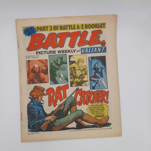 Vintage BATTLE And VALIANT Comic 12th February 1977 IPC Magazines Ltd.