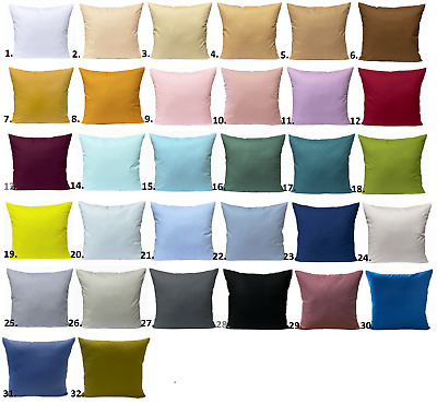 Kissenbezug Kissenhülle 40x40 50x50 13 Maße Kissen 100% Baumwolle Bezug 2 Farben 