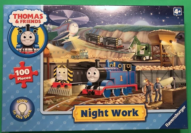 THOMAS THE TANK Engine & Friends "Night Work" Glow Dark 100 Piece ...