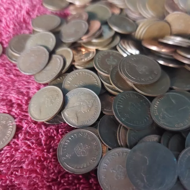 200x Unchecked Radom Job Lot Of HALF NEW PENNIES 1/2p's