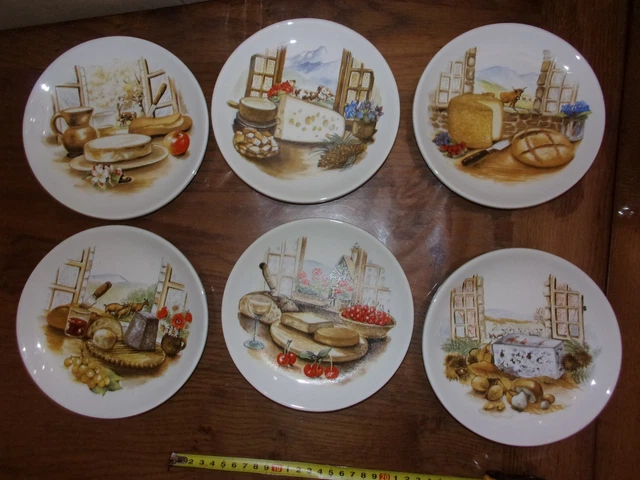 4 ASSIETTES À FROMAGE CHEESE de PORCELAINE de SOLOGNE EUR 12,00 - FR