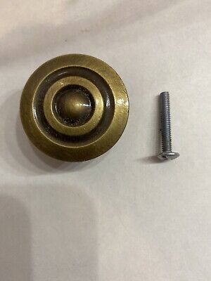 *Unused* 1 Vintage 1 1/2" Cabinet Knobs/Drawer Pulls Round Brass Color 55 Avail.