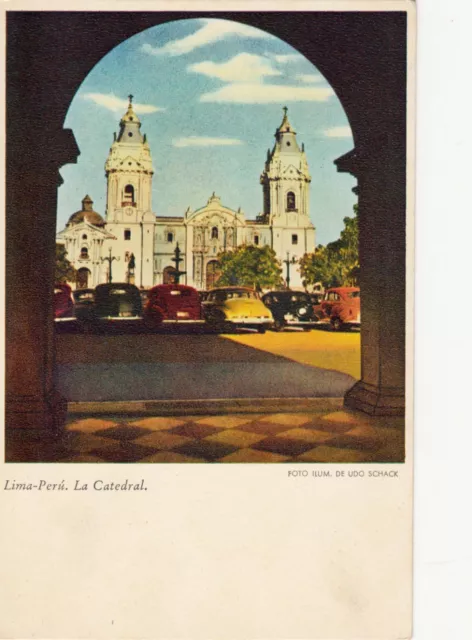 OLD POST CARD cartes postales PEROU PERU LIMA la catedral
