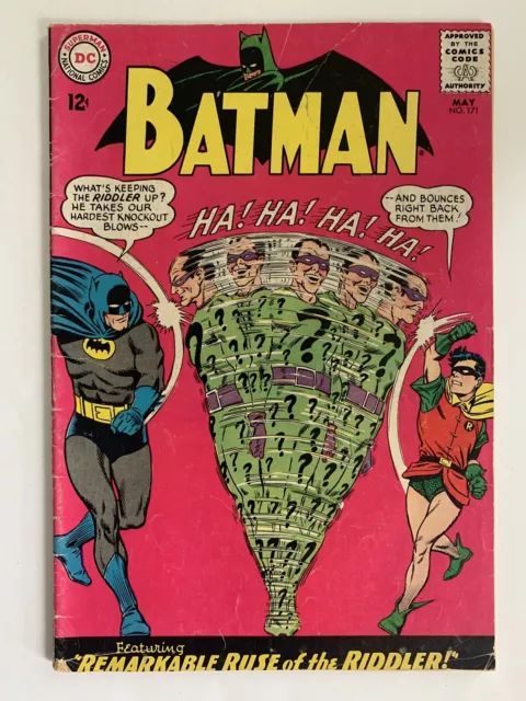 Batman #171 3.0 Gd/Vg 1965 1St Silver Age Riddler Appearance Dc Comics