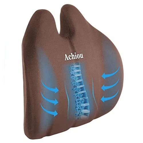 Memory Foam Lumbar Support Cushion Pad Back Pillow for Office Car Chair Seat