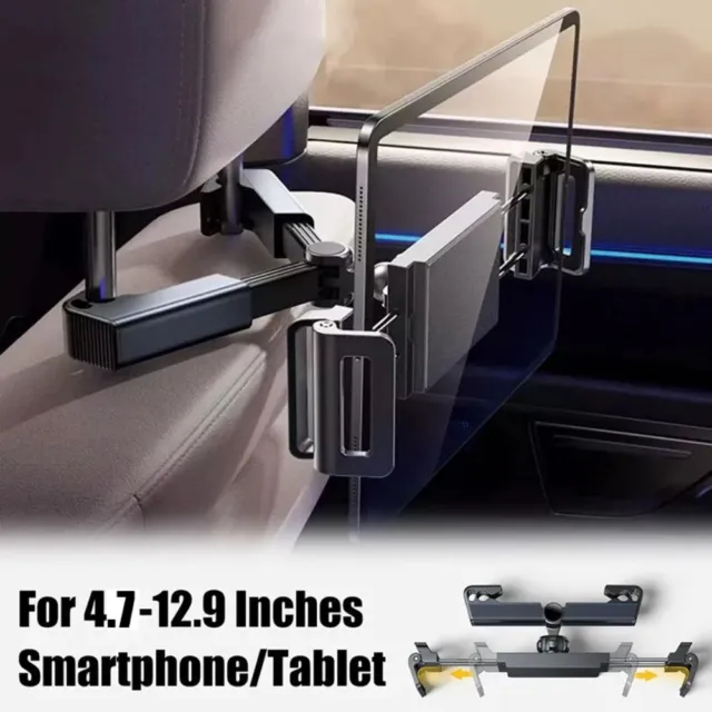 Car Back Seat Phone Holder Adjustable Rotate Stand Headrest Bracket For Tablet