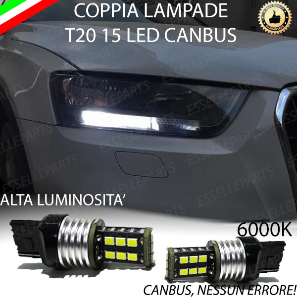 COPPIA LUCI DIURNE Drl Led T20 Canbus Mazda 3 Bp 6000K Bianco 100% No Error EUR 39,90 - IT - Foto 9