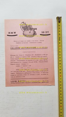 Fuchs Chicco 50 depliant ITALIANO anni 50 originale moto brochure 