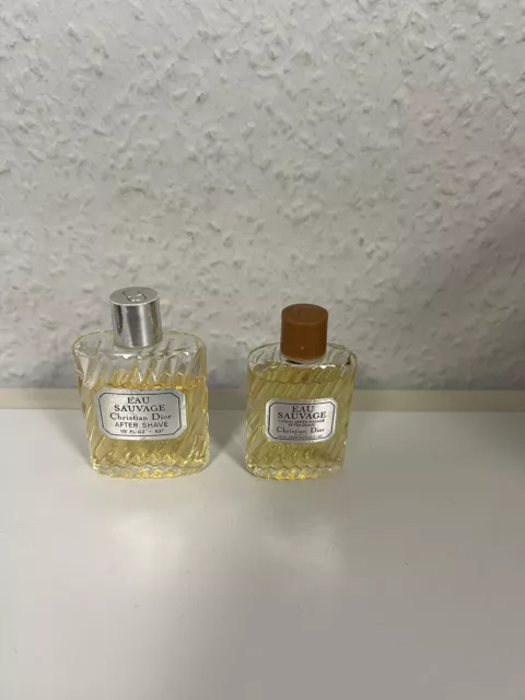 seltene CHRISTIAN DIOR Parfum Miniaturen EAU SAUVAGE After Shave 15 ml + 10 m