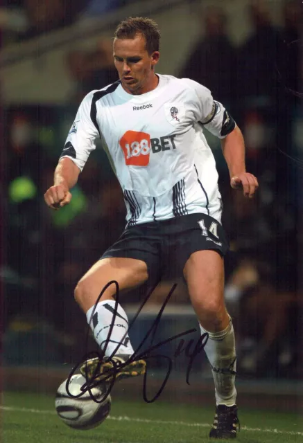 Kevin DAVIES Bolton Wanderers Signed Autograph 12x8 Photo AFTAL RD COA