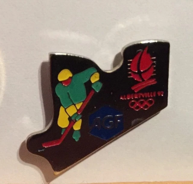 Version rare du Pin's Albertville Olympic 92 Ski Yoplait
