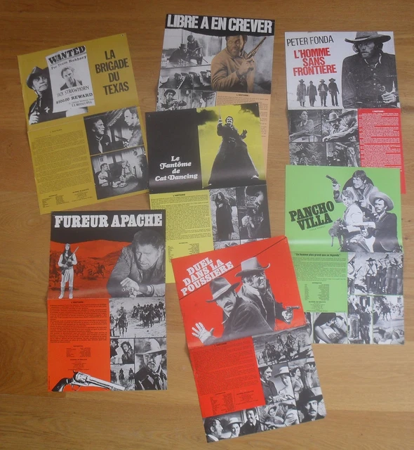 WESTERN paramount lot de 7 synopsis cinema originale ann. 70