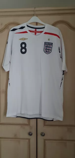 England  Home Football Shirt 2007-2009  LAMPARD 8   XL New With Out Tags