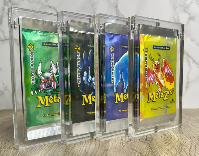TCG Magnetic Acrylic Booster Pack Case Holder Fit Pokemon Magic Yu-Gi-Oh Metazoo