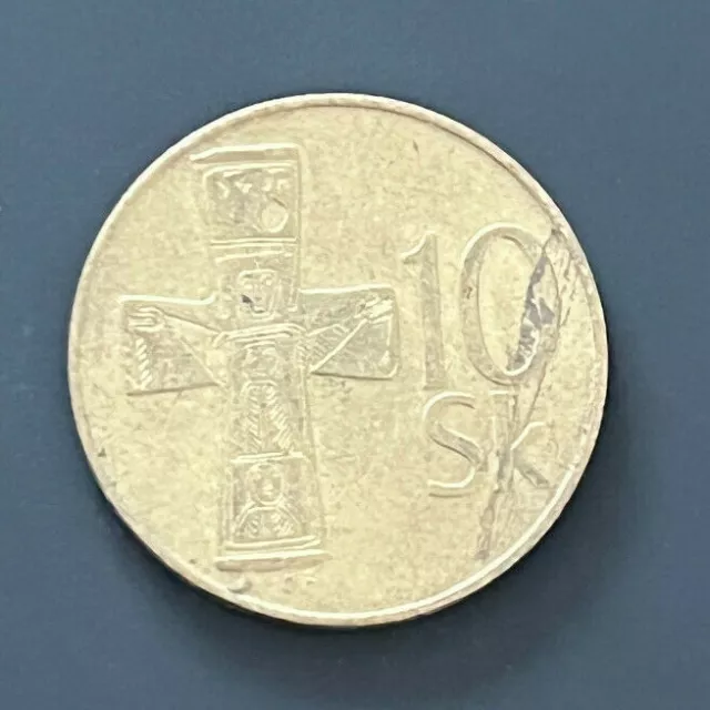 1994 Slovakia 10 Korun Coin - SCARCE - FREE P&P