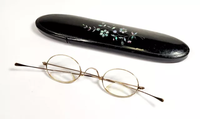 10K solid gold antique eyeglasses.  Late 19th century spectacles. Nice!