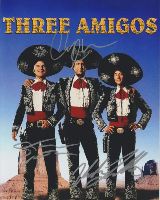 Three Amigos Cast X3 Chase/Short/Martin Signed Original Authentic Autograph